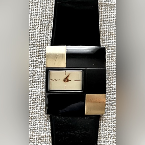 DKNY watch. Black and gold colour block. Dress up or down. - Picture 2 of 4